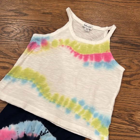 Splendid Toddler Girl Lime Tie Dye Legging Set - Picture 8 of 8